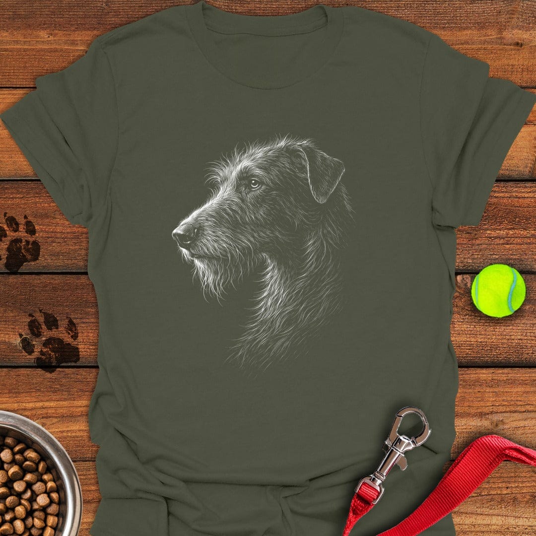 Irish Wolfhound Portrait Military Green