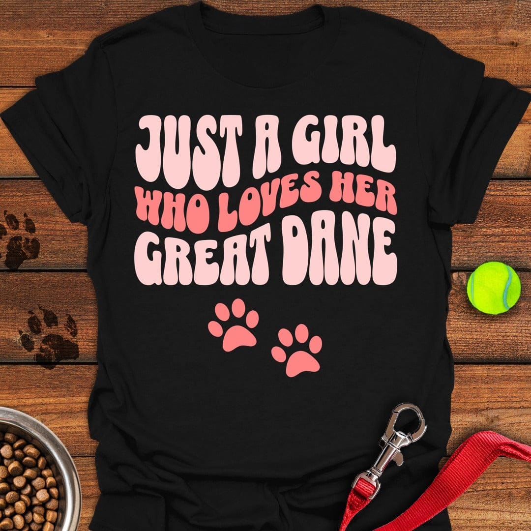 Just a Girl Who Loves Her Great Dane Black