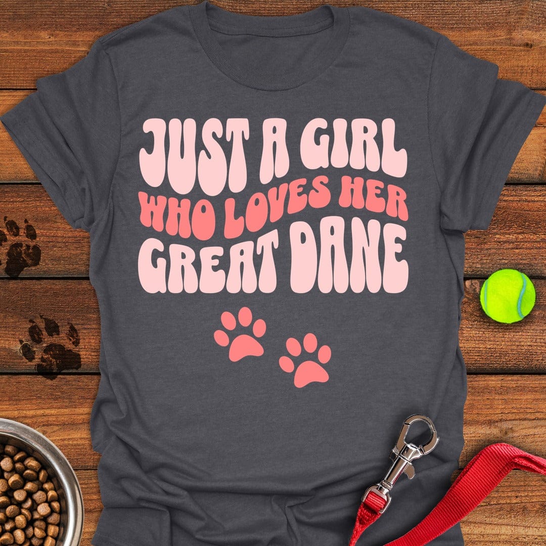 Just a Girl Who Loves Her Great Dane Dark Heather