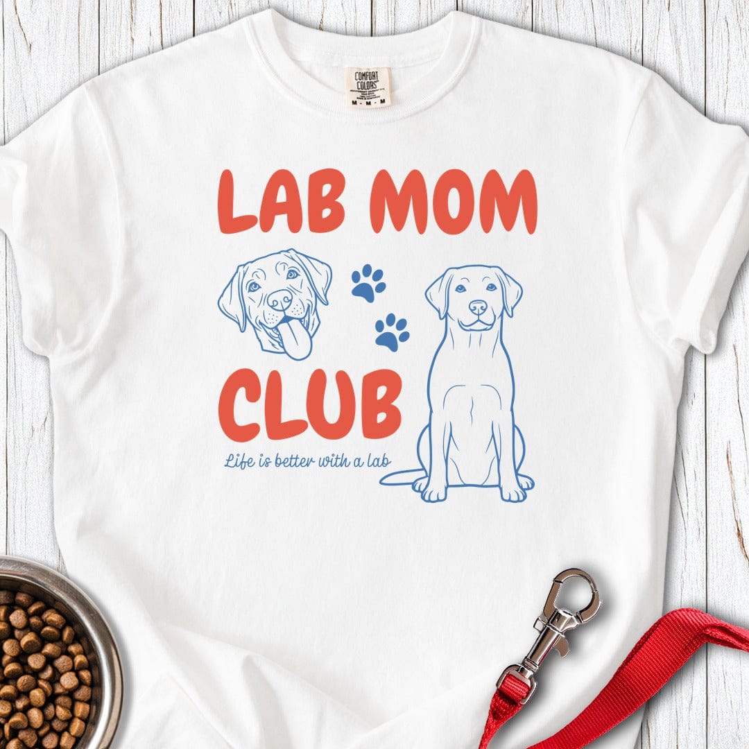 Lab Mom Club Premium Tee White