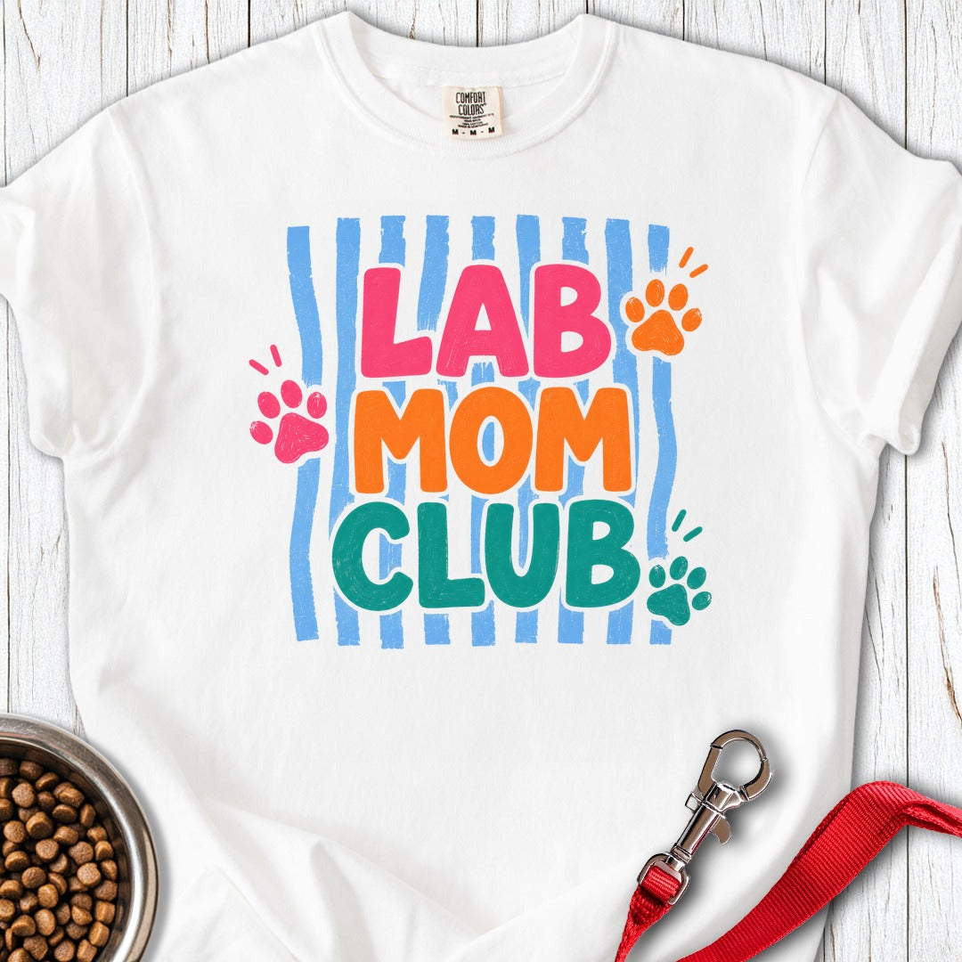 Lab Mom Club Premium Tee White