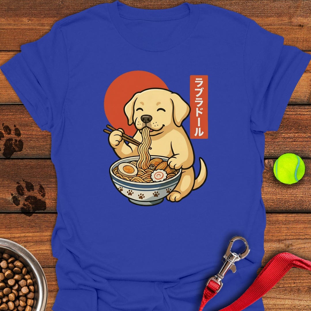 Lab Puppy Eating Ramen Royal