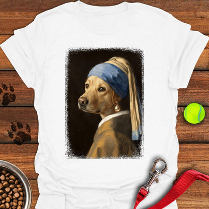 Lab With a Pearl Earring White