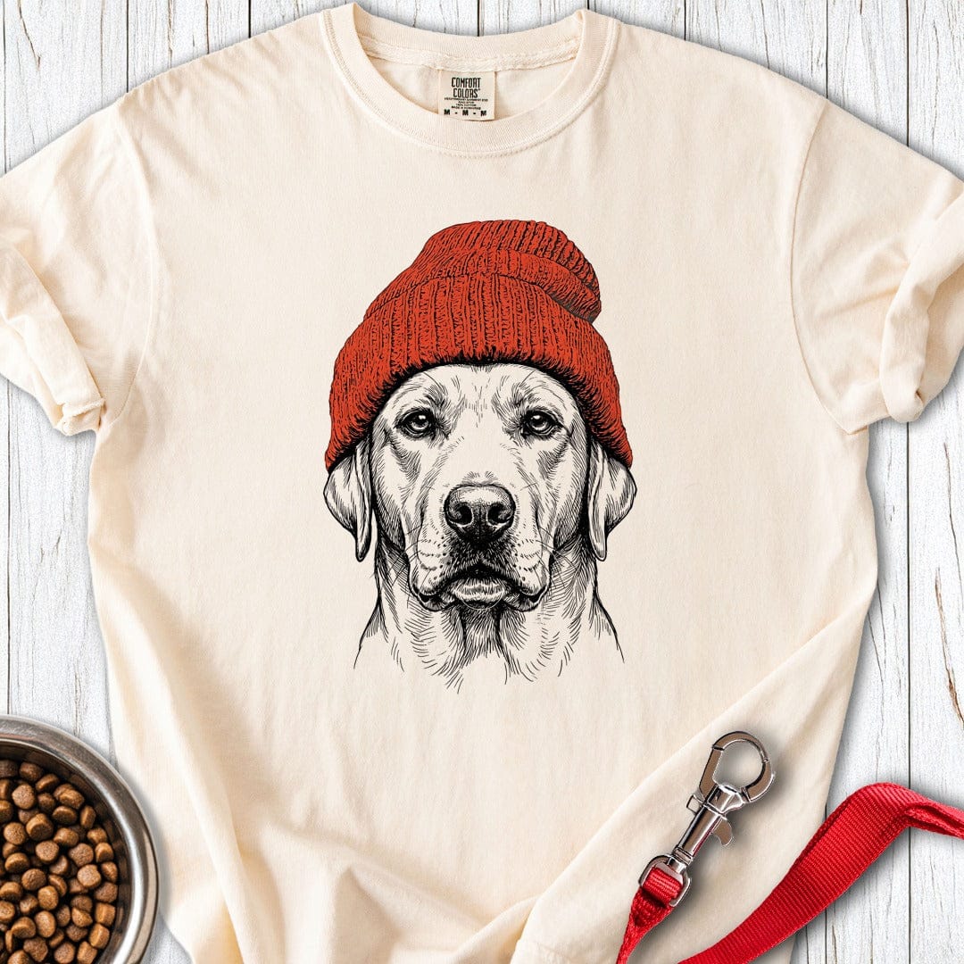 Labrador Beanie Premium Tee Ivory