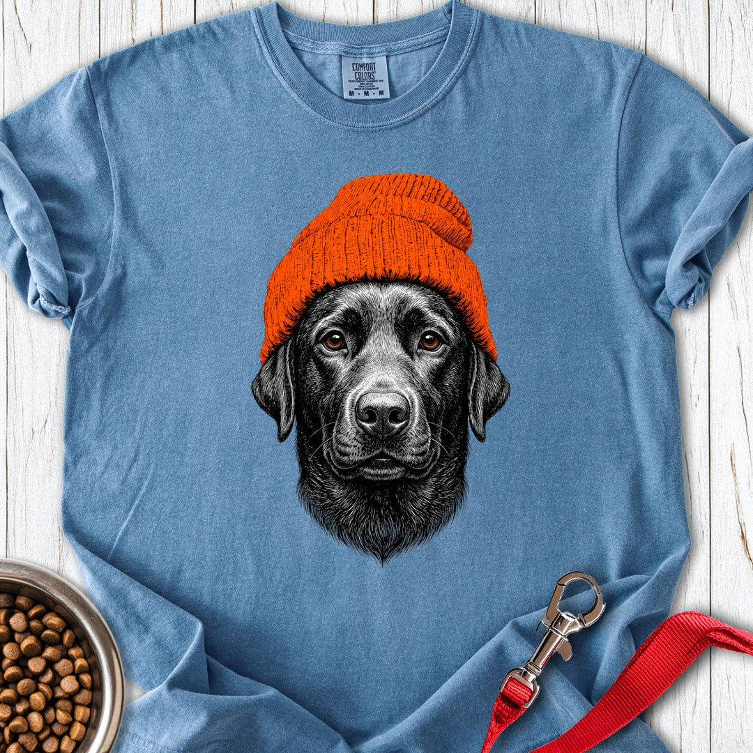 Labrador Beanie Premium Tee Blue Jean