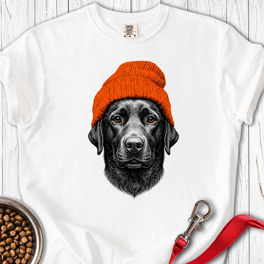 Labrador Beanie Premium Tee White
