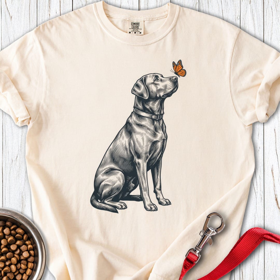 Labrador Butterfly Premium Tee Ivory