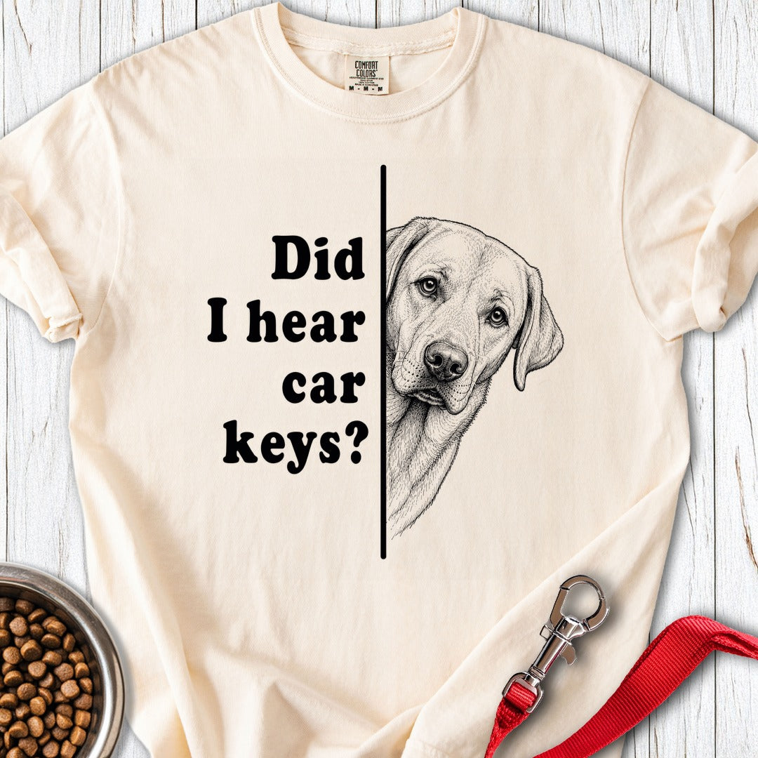 Labrador Car Keys Premium Tee Ivory