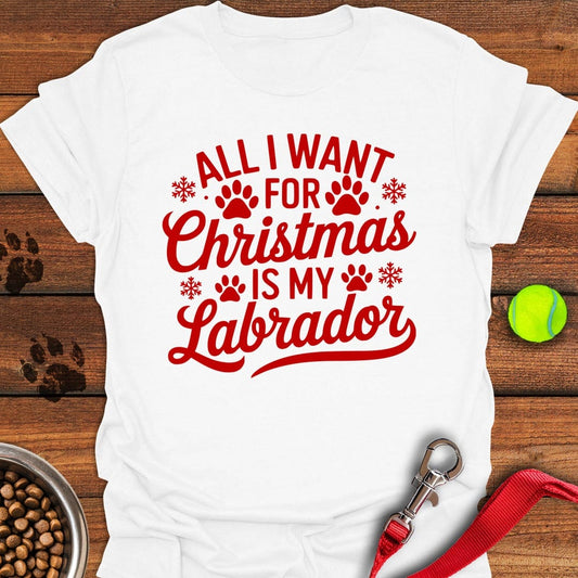 Labrador Christmas T-Shirt White