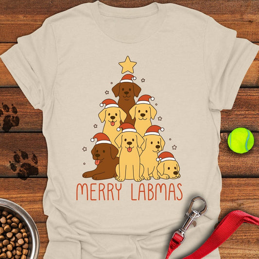 Labrador Christmas Tree T-Shirt Natural
