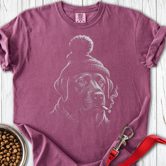 Labrador Cigarette Premium Tee Berry