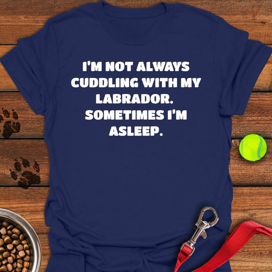 Labrador Cuddling Navy