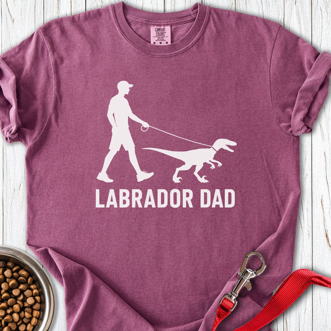 Labrador Dad Velicoraptor Premium Tee Berry
