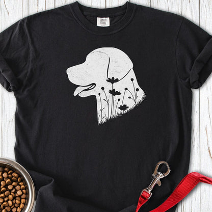 Labrador Flowers Premium Tee Black