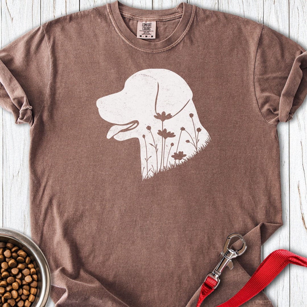 Labrador Flowers Premium Tee Espresso