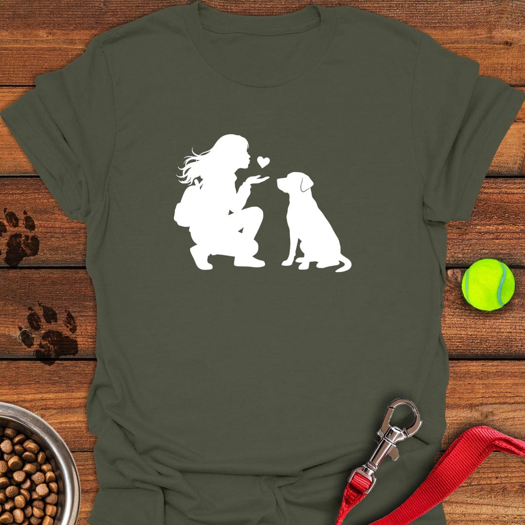 Labrador Girl Love Military Green