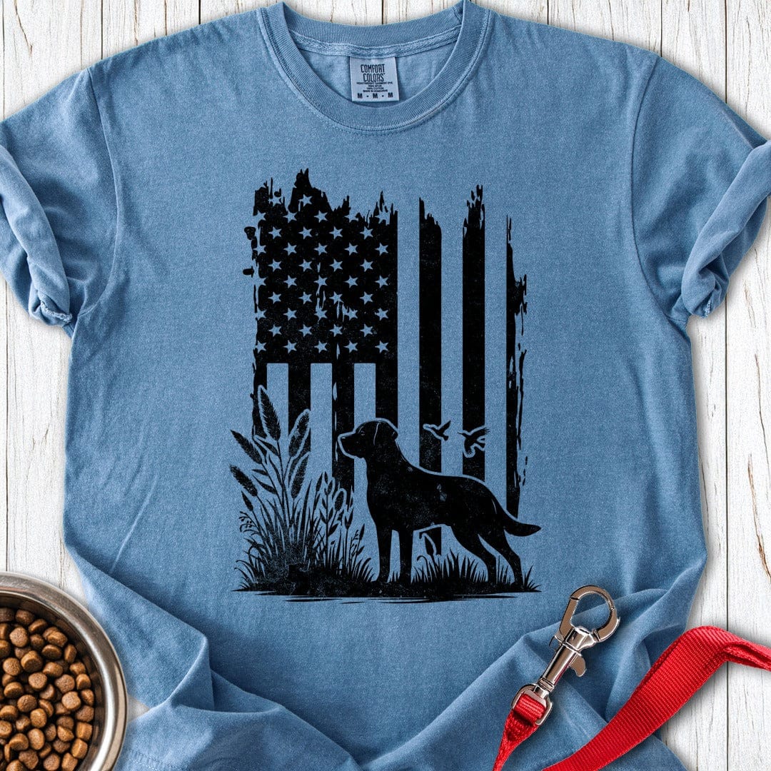 Labrador Hunting Premium Tee Blue Jean