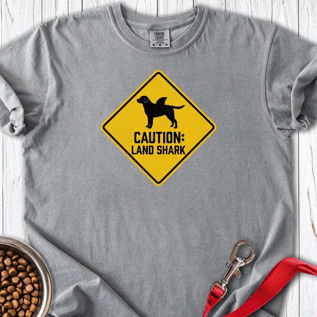 Labrador Land Shark Premium Tee Grey