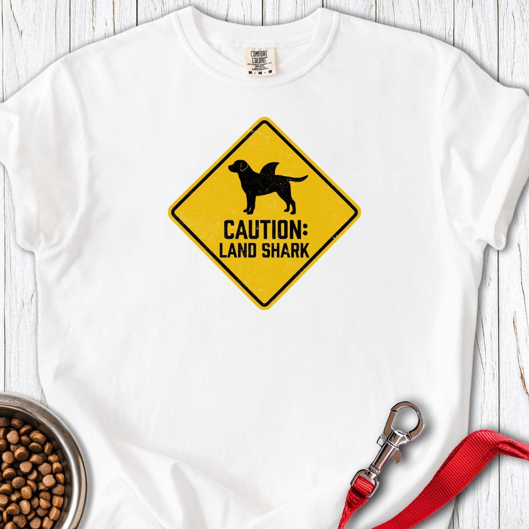 Labrador Land Shark Premium Tee White