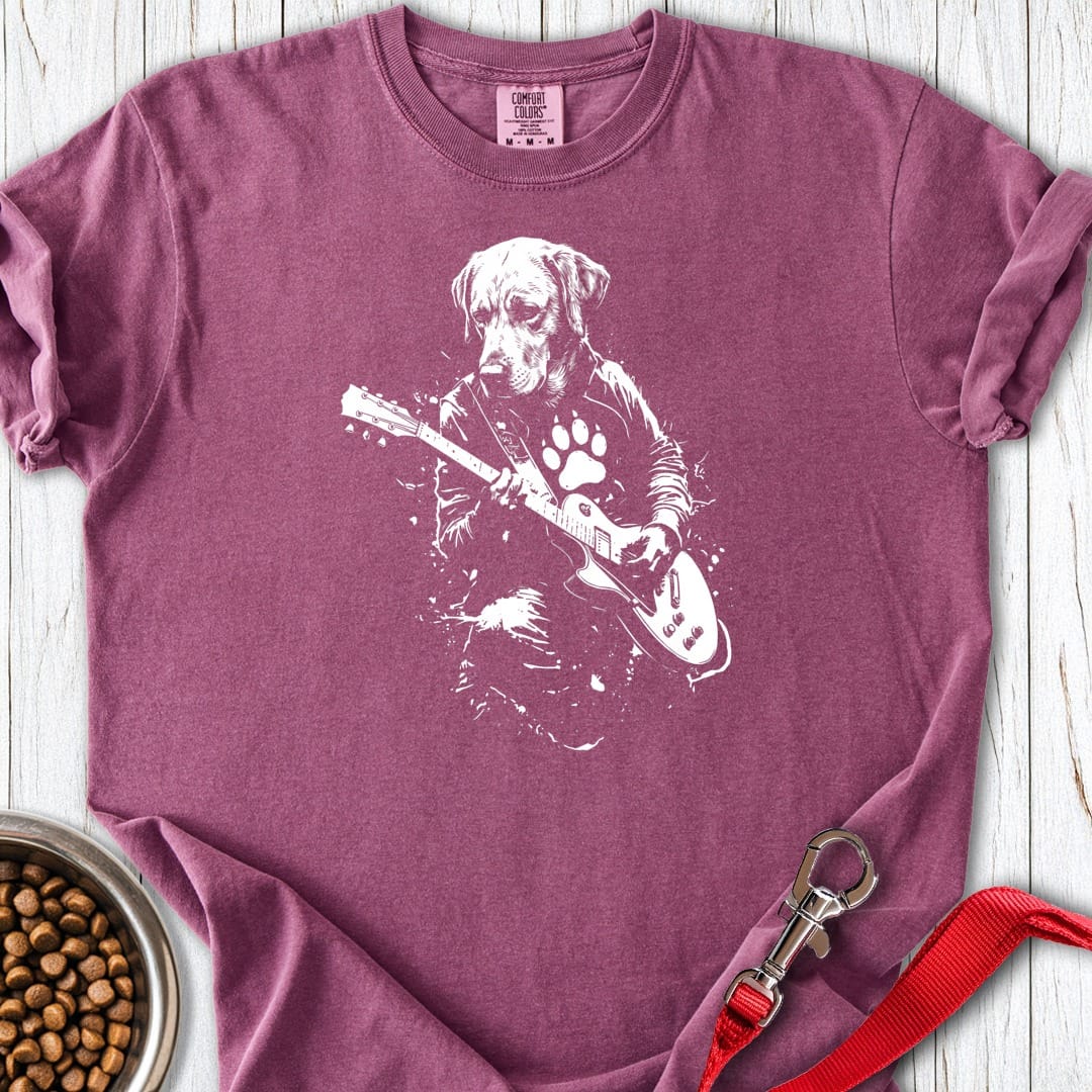 Labrador Left Pawed Rocker Premium Tee Berry