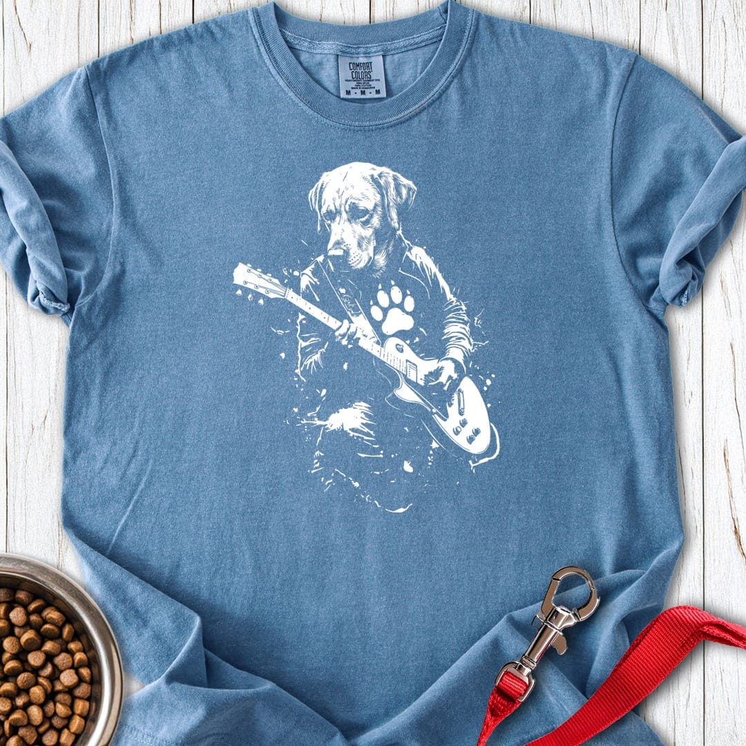 Labrador Left Pawed Rocker Premium Tee Blue Jean