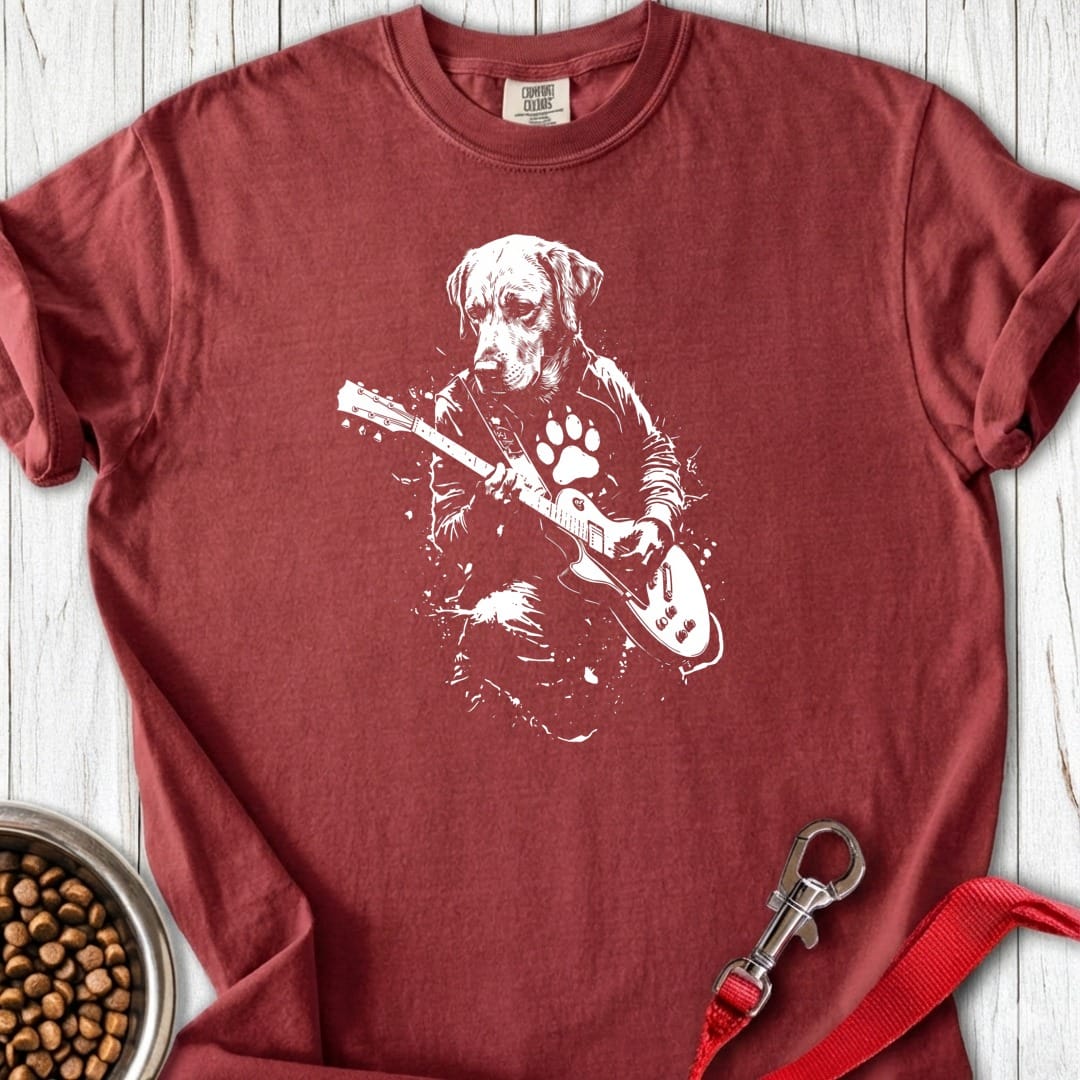 Labrador Left Pawed Rocker Premium Tee Brick