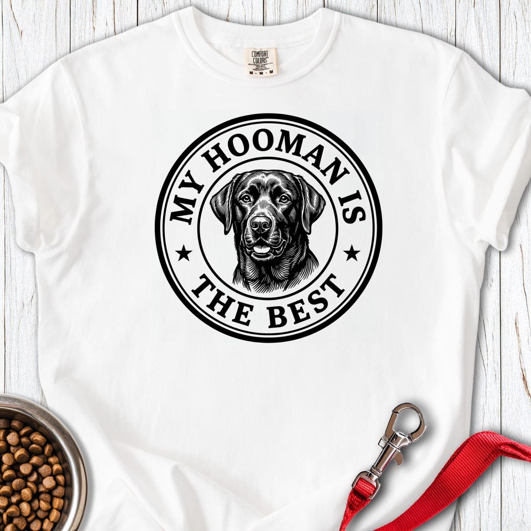 Labrador My Hooman Premium Tee White
