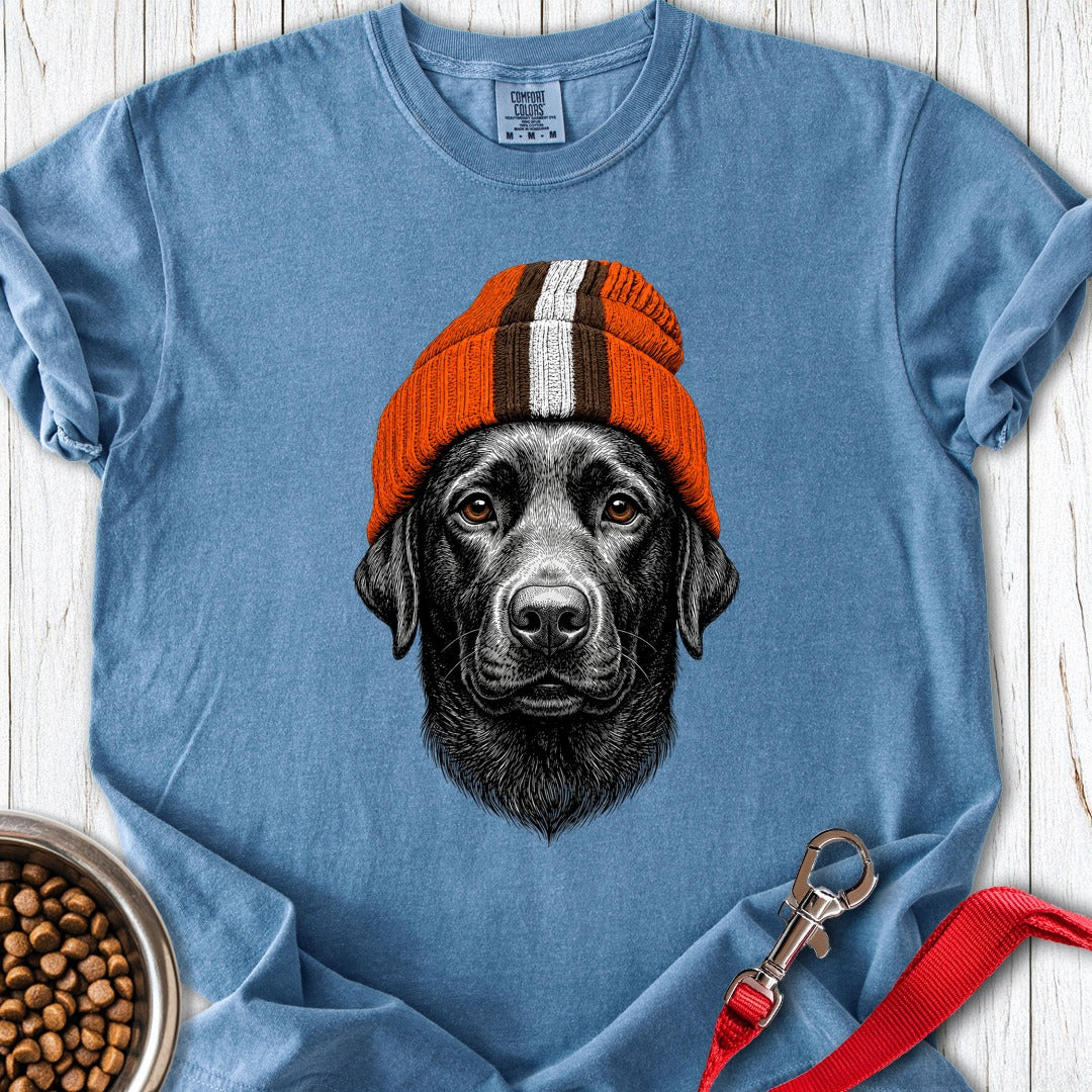 Labrador Orange Brown Beanie Premium Tee Blue Jean