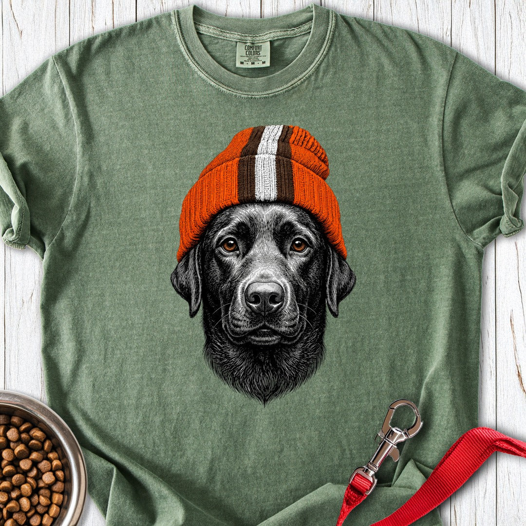 Labrador Orange Brown Beanie Premium Tee Moss