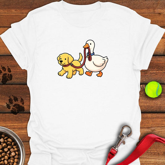 Labrador Puppy and Goose White