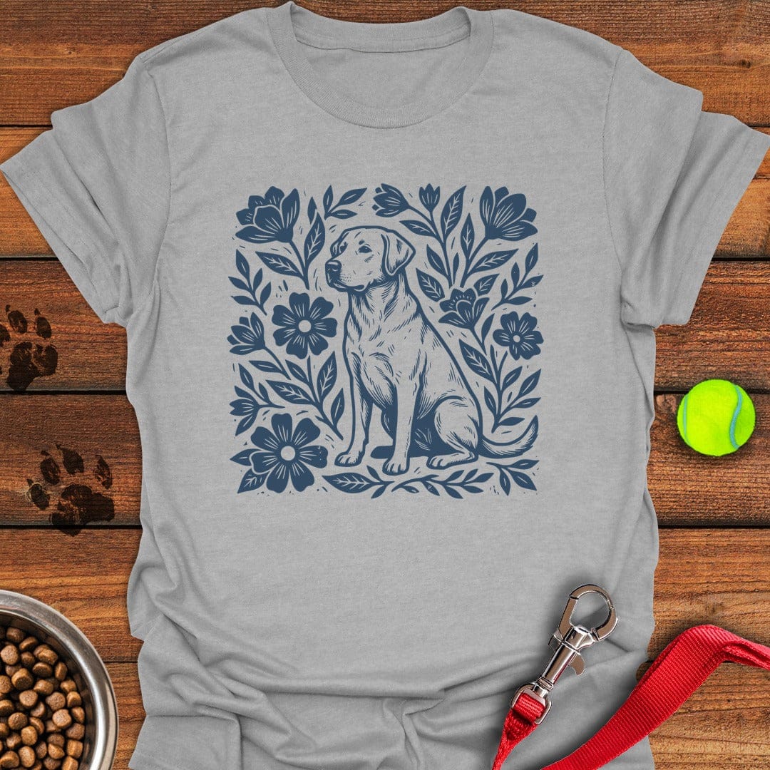 Labrador Retriever Linocut Sport Grey