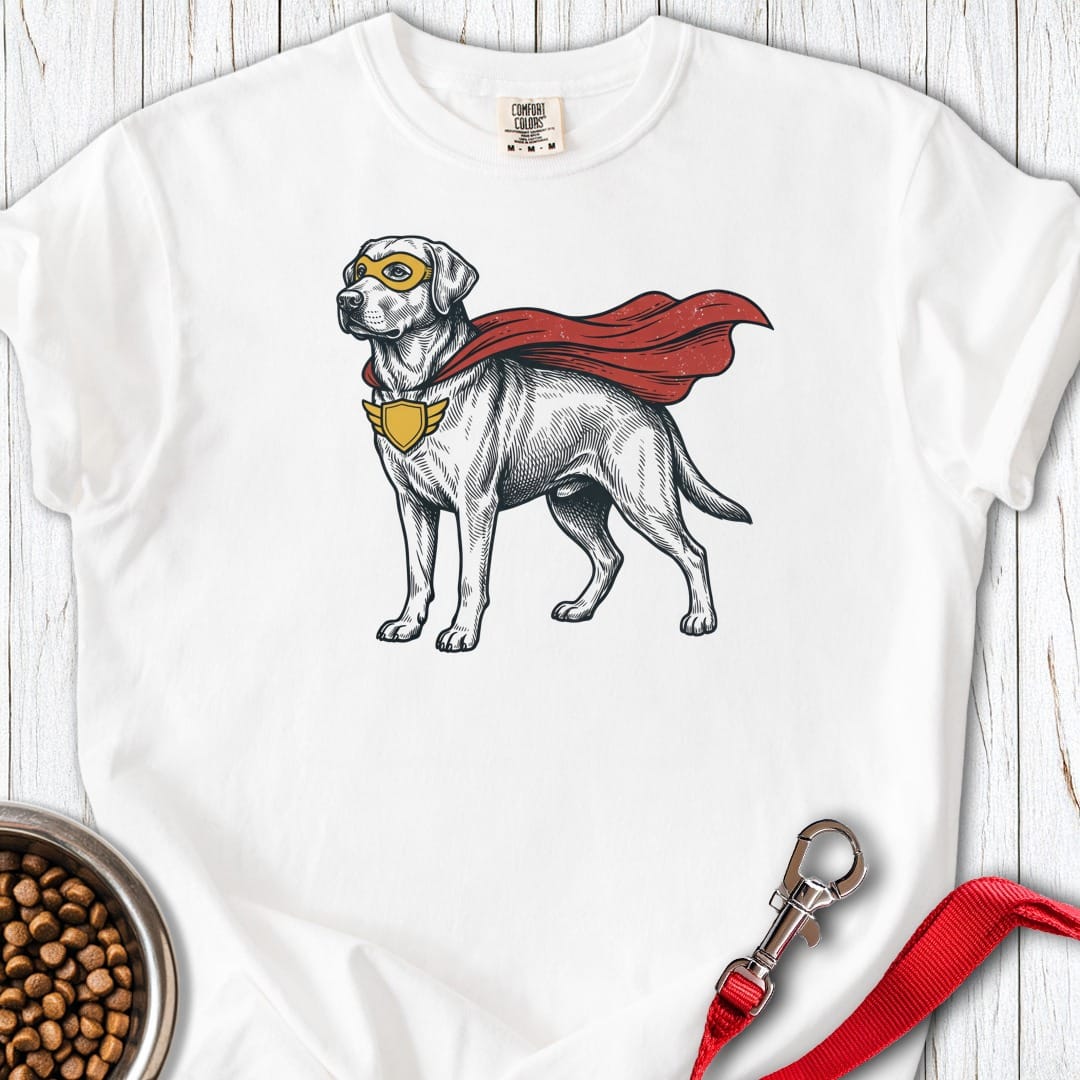 Labrador Superhero Premium Tee White