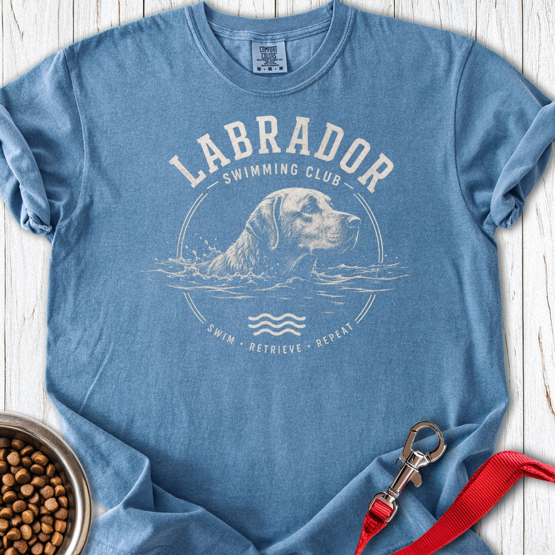 Labrador Swimming Club Premium Tee Blue Jean
