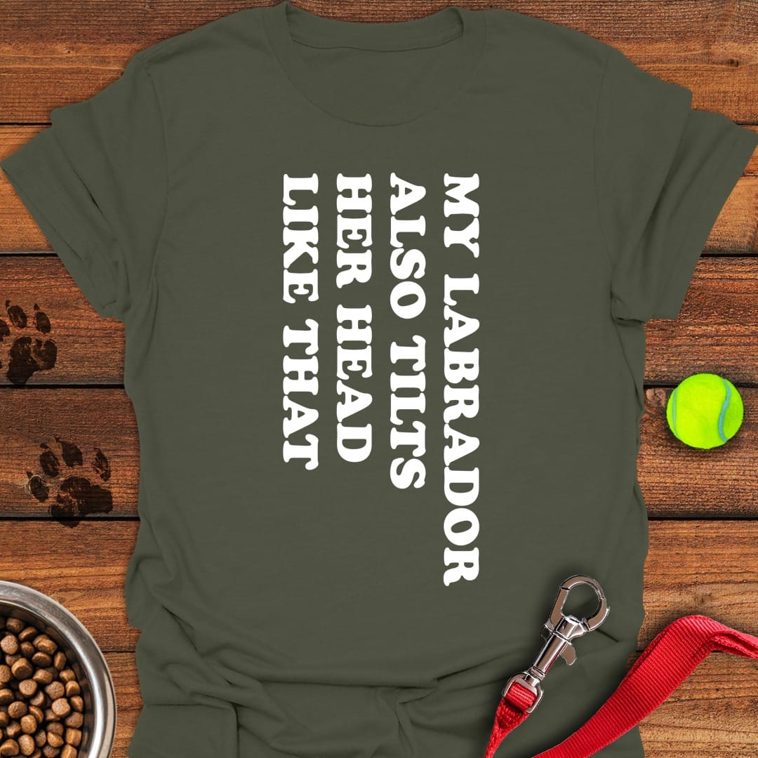 Labrador Tilt Her Head Military Green