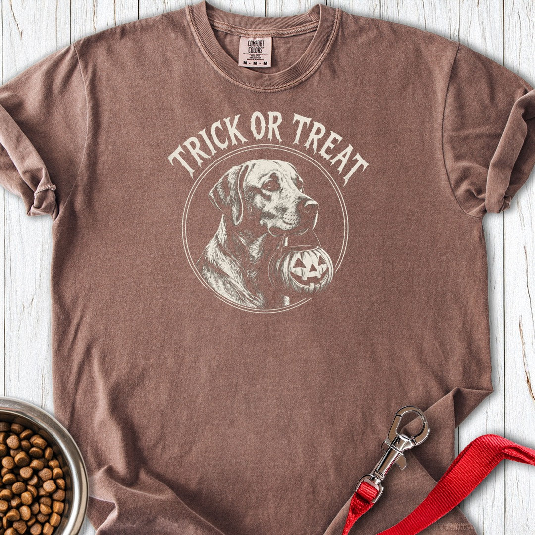 Labrador Trick or Treat Halloween Premium Tee Espresso