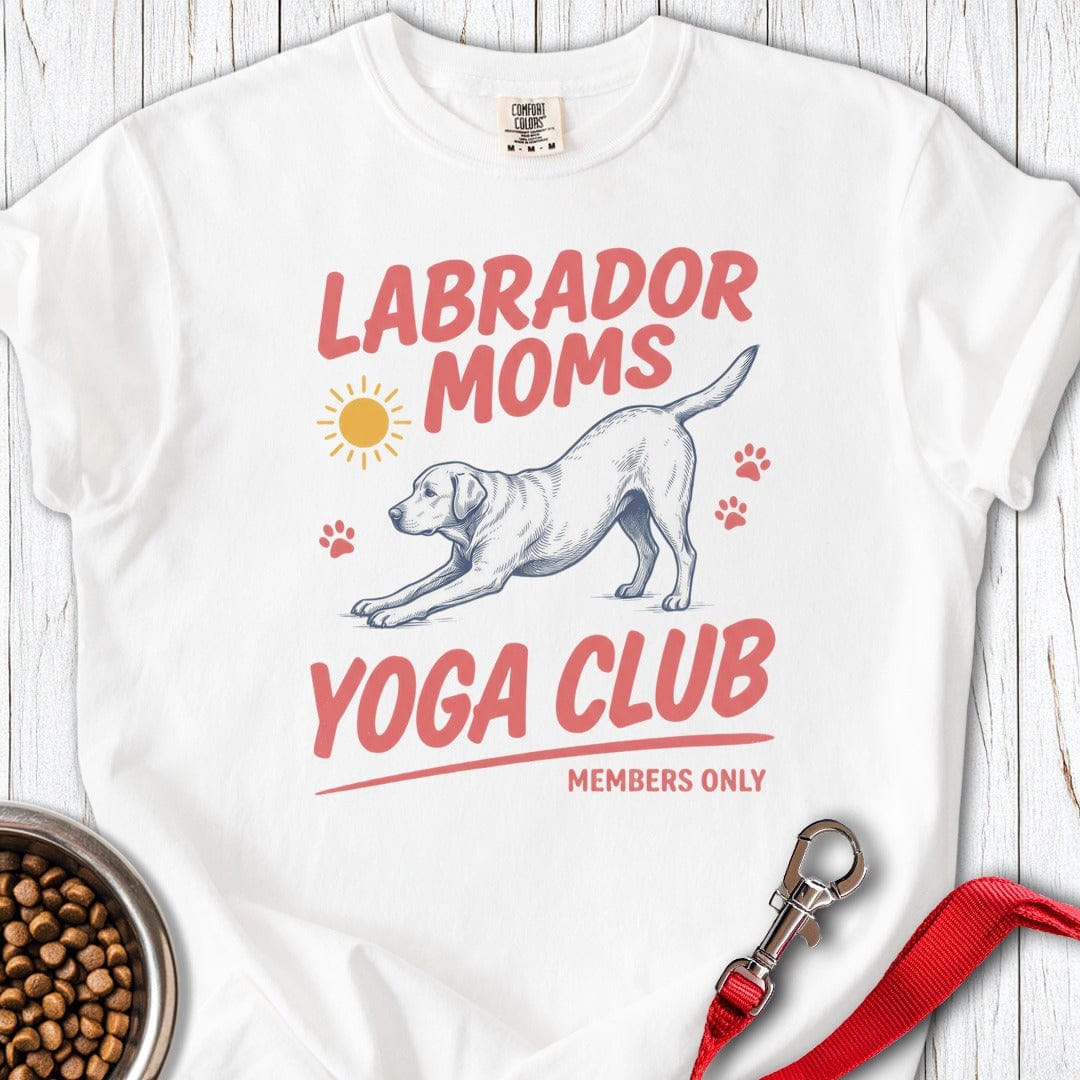 Labrador Yoga Club Premium Tee White