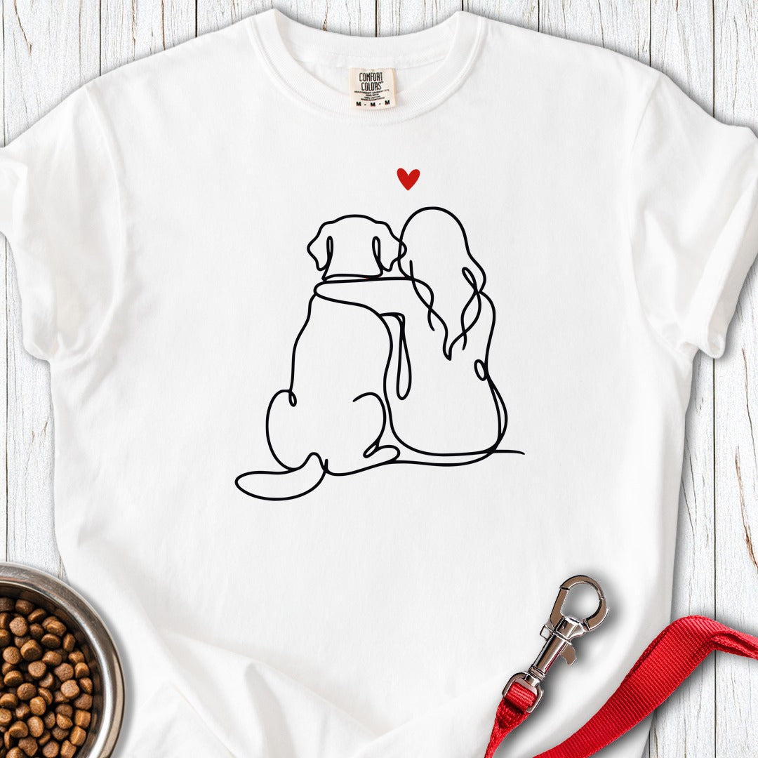 Labrador and Girl Love Premium Tee White