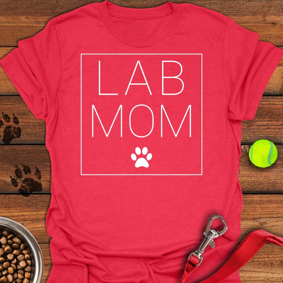 Labrador Mom T-Shirt Heather Red