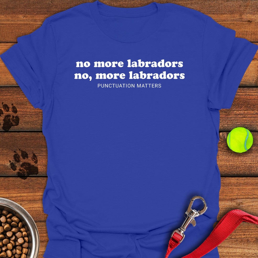 Funny Labrador Punctuation T-Shirt Royal