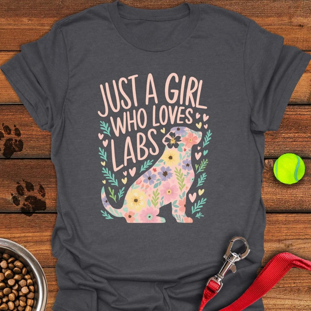 Girl Loves Labs T-Shirt Dark Heather