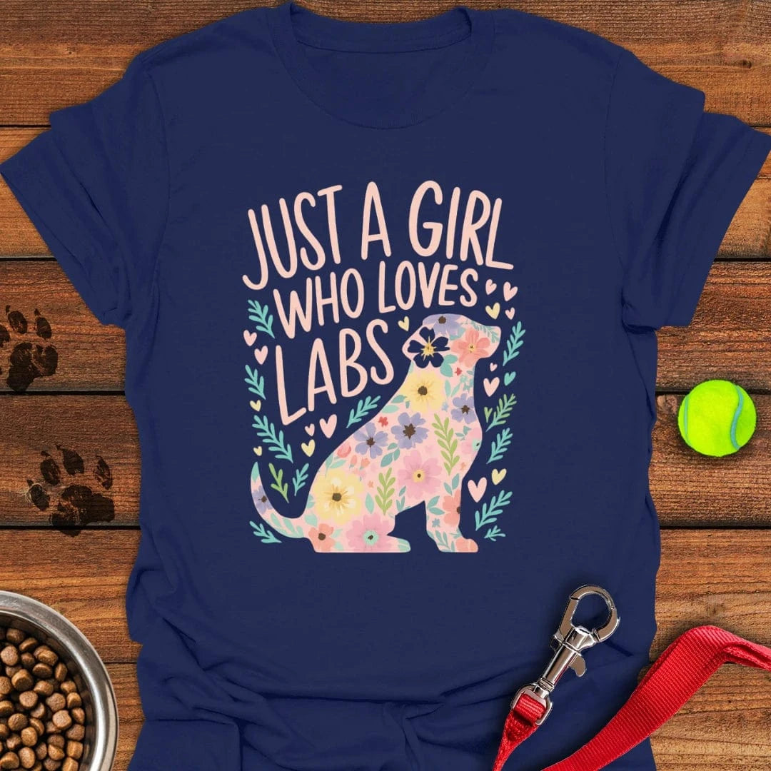 Girl Loves Labs T-Shirt Navy