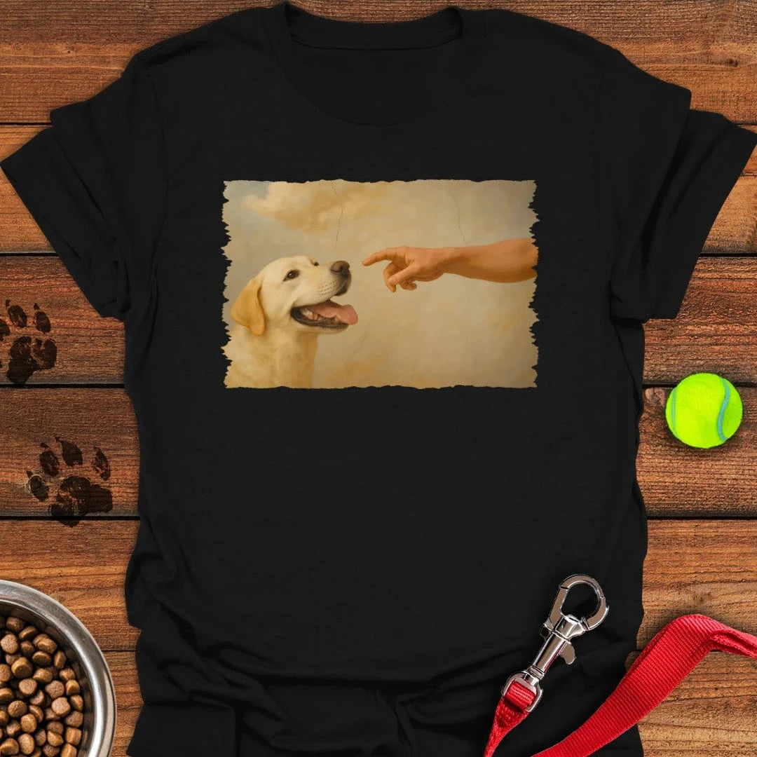 Gods Creates Yellow Labrador T-Shirt Black