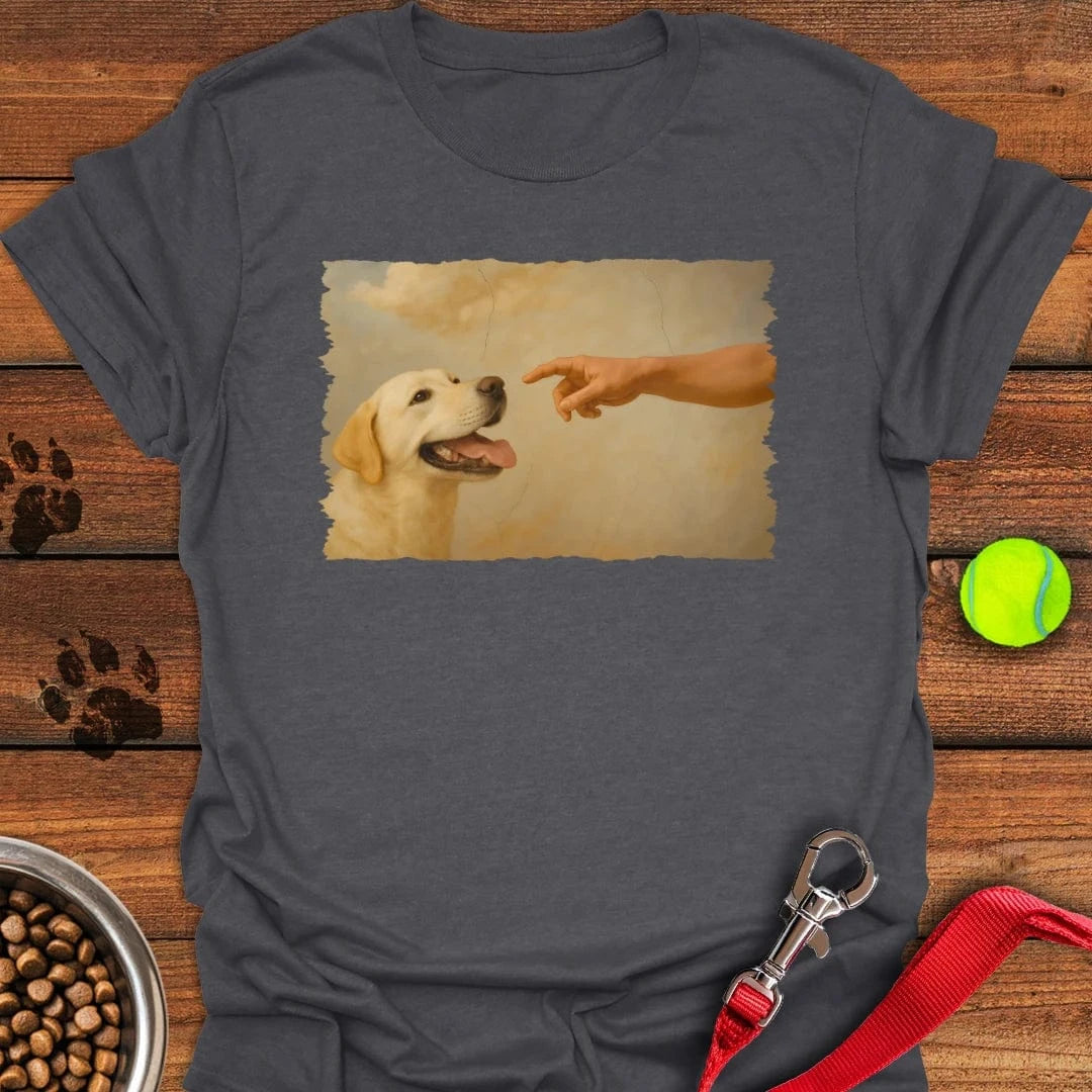 Gods Creates Yellow Labrador T-Shirt Dark Heather