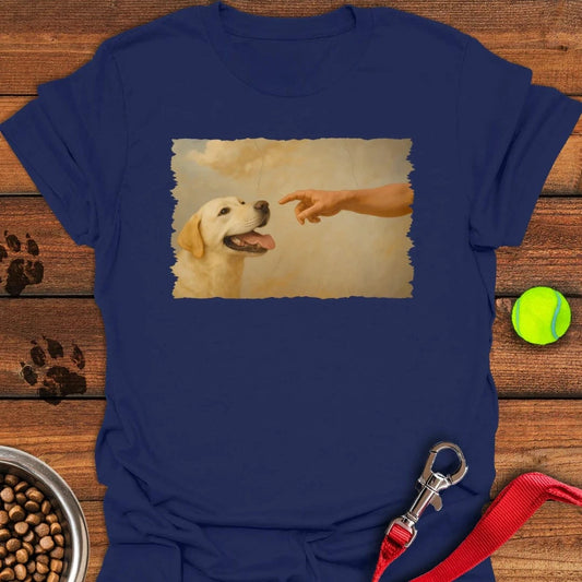 Gods Creates Yellow Labrador T-Shirt Navy