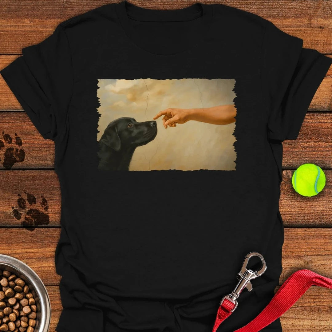God Creates Black Labrador T-Shirt Black