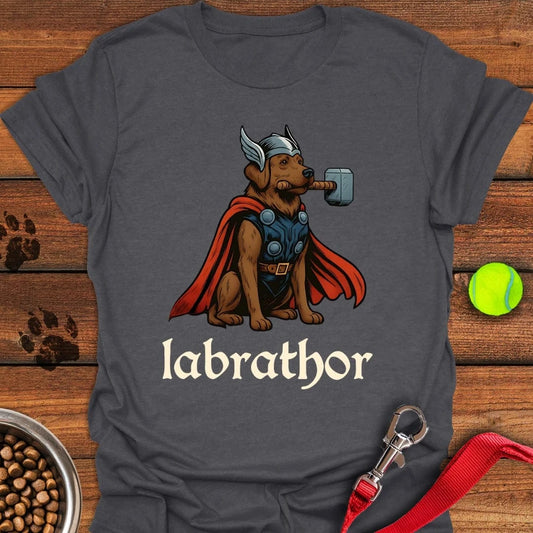 Labrathor Chocolate Labrador T-Shirt Dark Heather