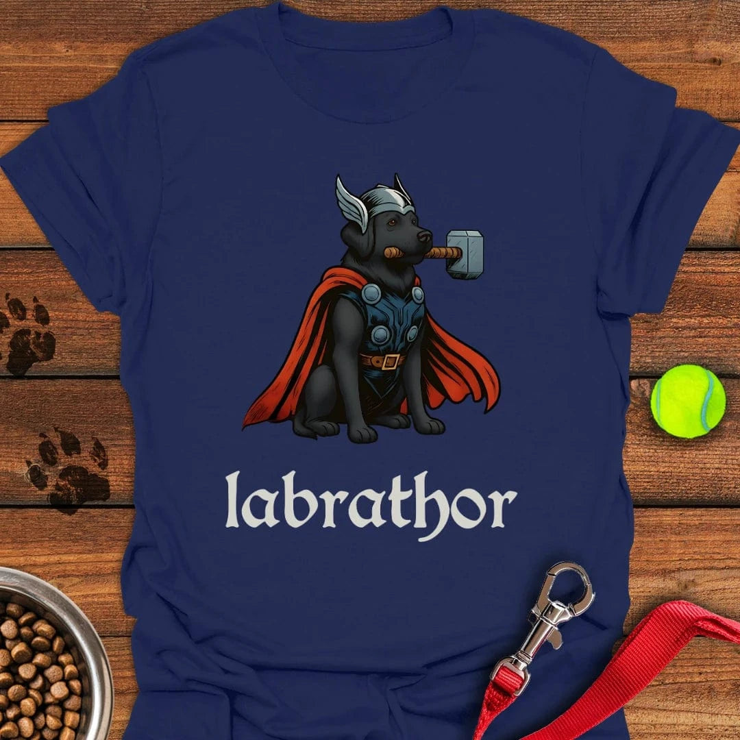 Labrathor Black Labrador T-Shirt Navy