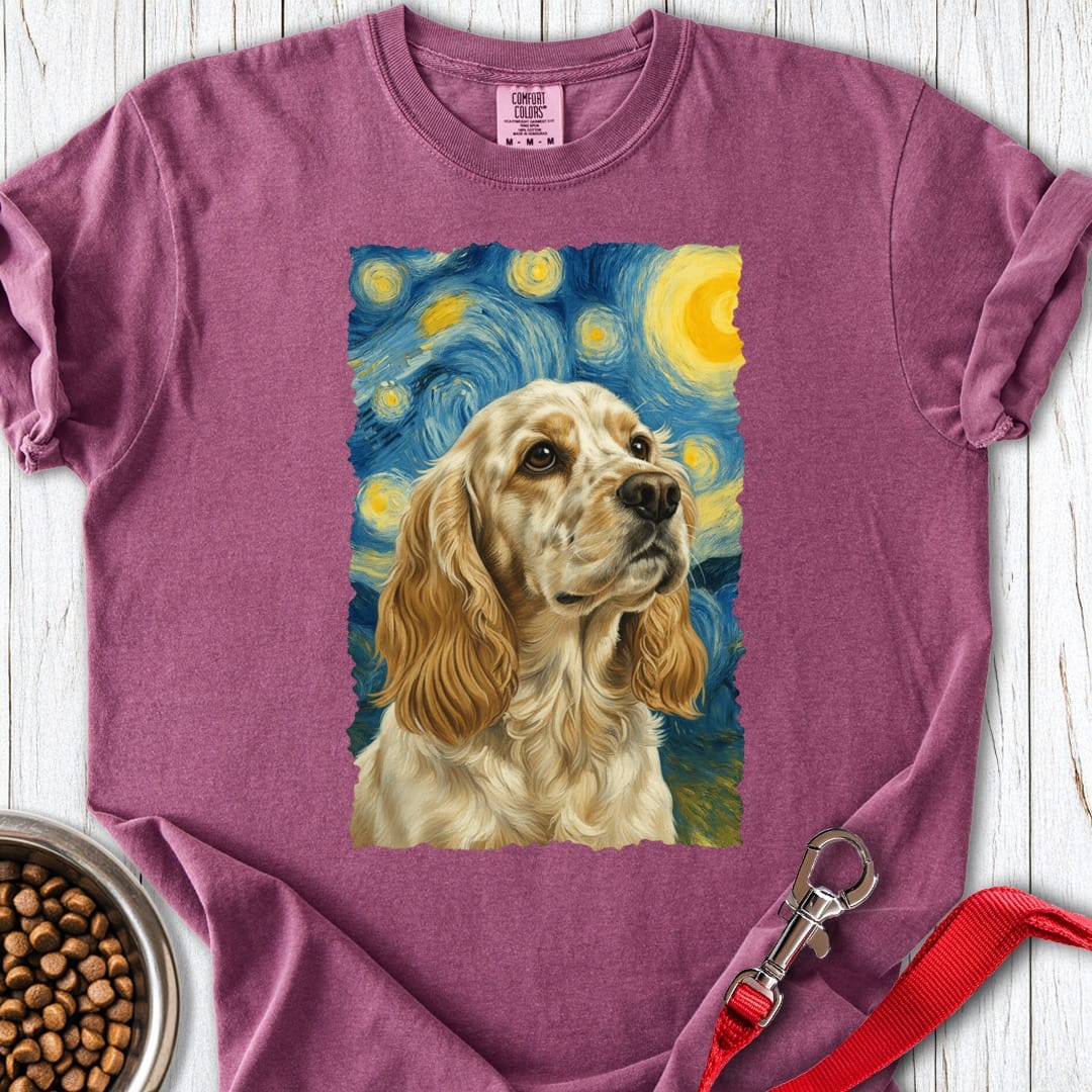 Lemon Roam Spaniel van Gogh Premium Tee Berry