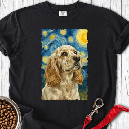 Lemon Roam Spaniel van Gogh Premium Tee Black