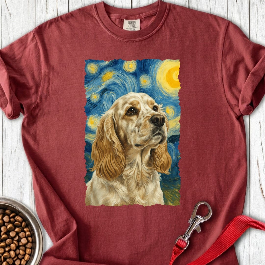 Lemon Roam Spaniel van Gogh Premium Tee Brick